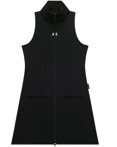 Courreges Short Dresses - Black