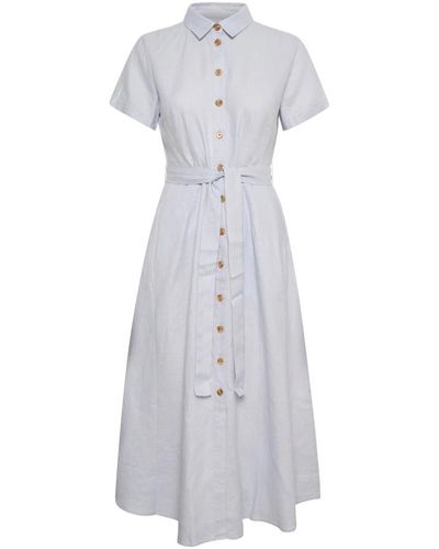 Part Two Dresses > day dresses > shirt dresses - Blanc