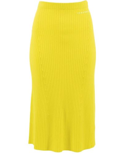 Ermanno Scervino Midi Skirts - Yellow