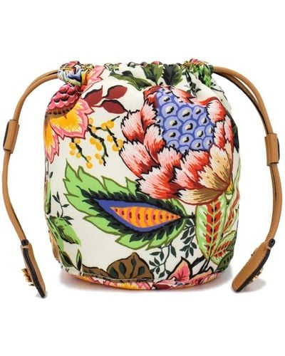 Etro Bedruckte satin-handtasche - Mehrfarbig
