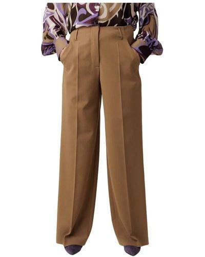 Luisa Cerano Wide Trousers - Brown