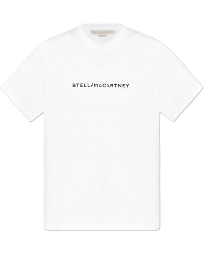 Stella McCartney T-shirt mit logo - Weiß