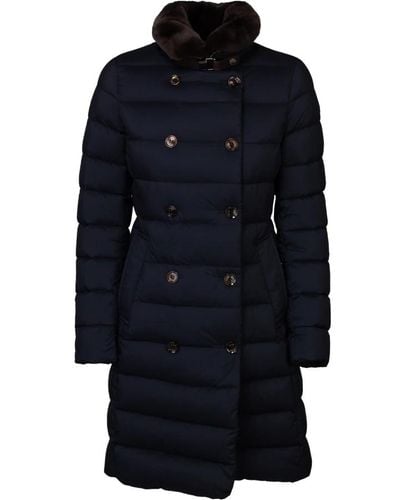 Moorer Coats > down coats - Bleu