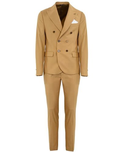 Daniele Alessandrini Suits > suit sets > double breasted suits - Neutre
