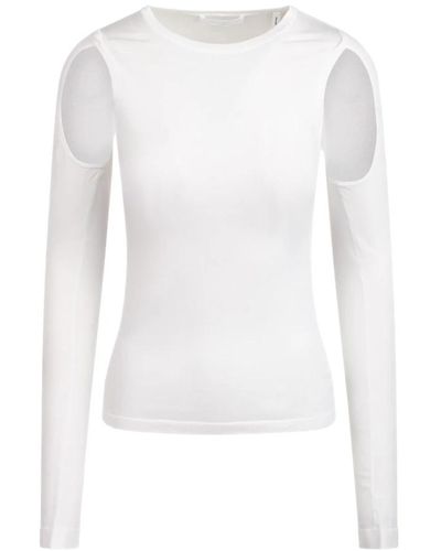 Helmut Lang Cut-out crew neck t-shirt - Blanco