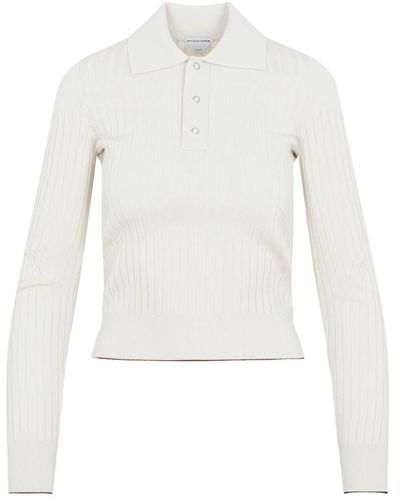 Bottega Veneta Sweatshirts,round-neck knitwear - Weiß
