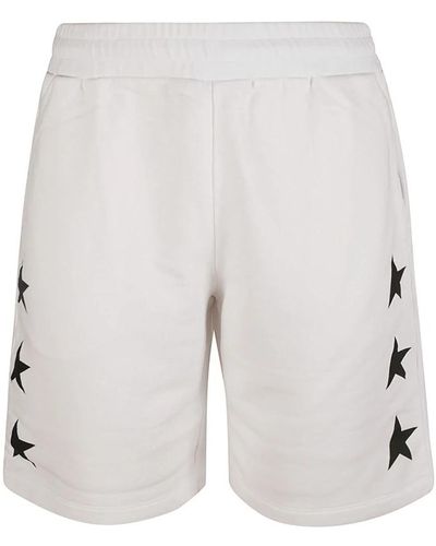 Golden Goose Black bermuda shorts with - Bianco
