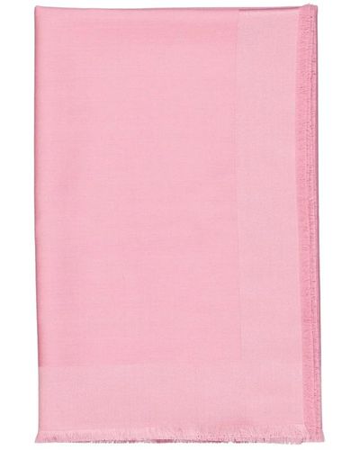 Givenchy Seidenschal quadratisch fransen wolle - Pink