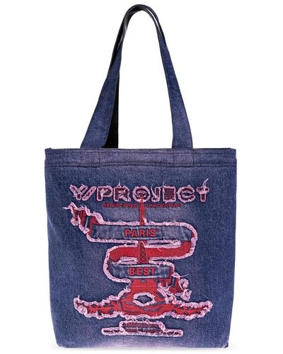 Y. Project Bags > tote bags - Bleu