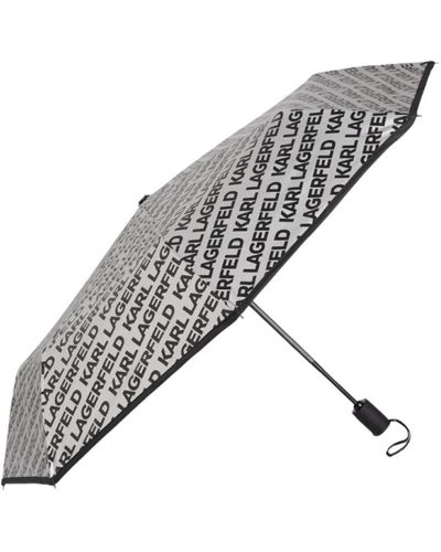 Karl Lagerfeld Regenschirm logo überall - Grau