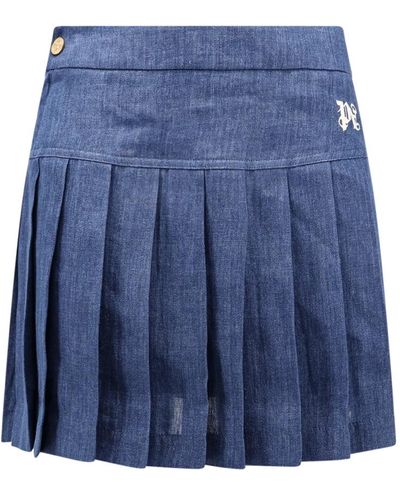 Palm Angels Short Skirts - Blue