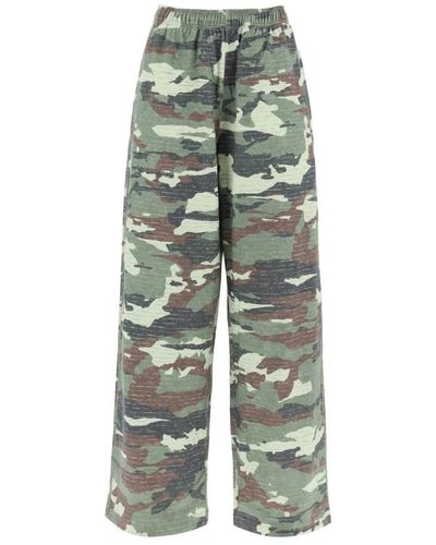 Acne Studios Camouflage jersey pants for men - Verde