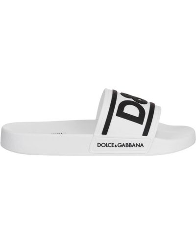 Dolce & Gabbana Slip-on style schuhe mit logo-drucken - Weiß