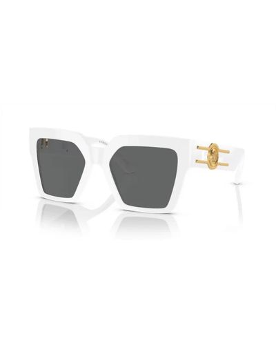 Versace Mutige quadratische sonnenbrille - Weiß