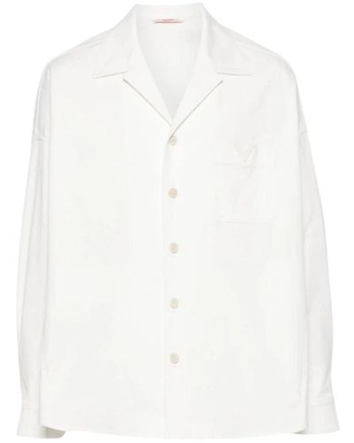 Valentino Garavani Ivory hemden für männer - Weiß