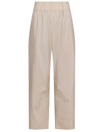 Neo Noir Cropped Trousers - Natural