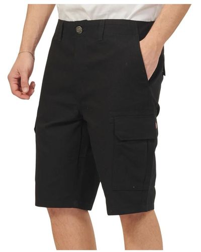 Dickies Schwarze cargo shorts millerville,schwarze shorts reißverschluss taschen