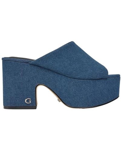 Guess Heeled Mules - Blue