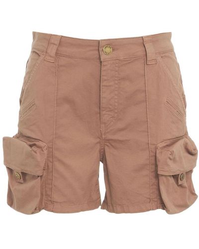 Pinko Shorts marroni ss24 altezza modella 178cm - Marrone