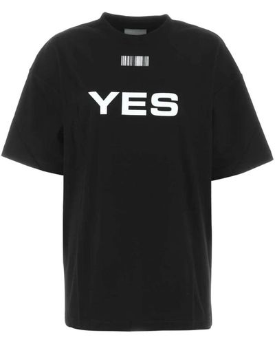 VTMNTS T-shirt oversize di cotone - Nero