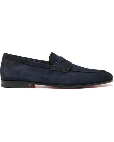 Santoni Shoes > flats > loafers - Bleu