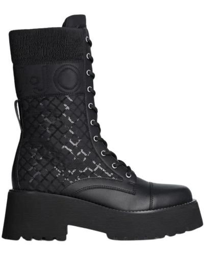 Liu Jo Lace-Up Boots - Black
