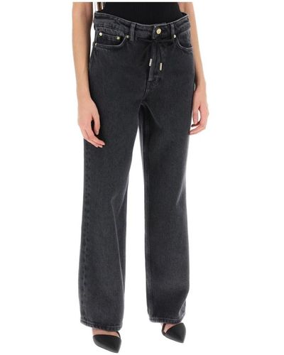 Ganni Wide trousers - Negro