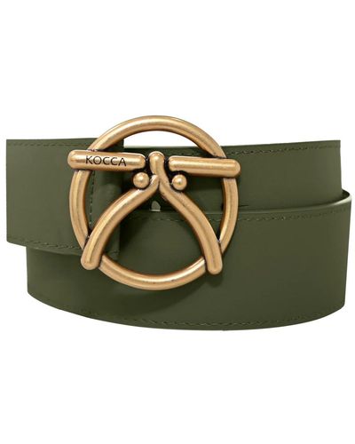Kocca Cinturón de cuero con maxi logo - Verde