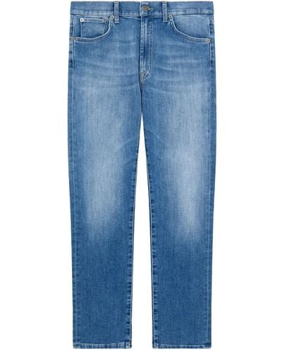 Dondup Slim fit high waist jeans blu