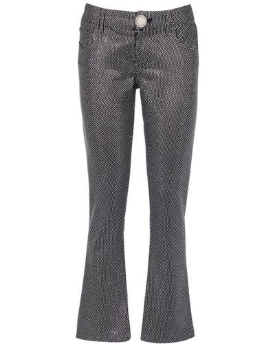 Balmain Bootcut-jeans mit strass - Grau