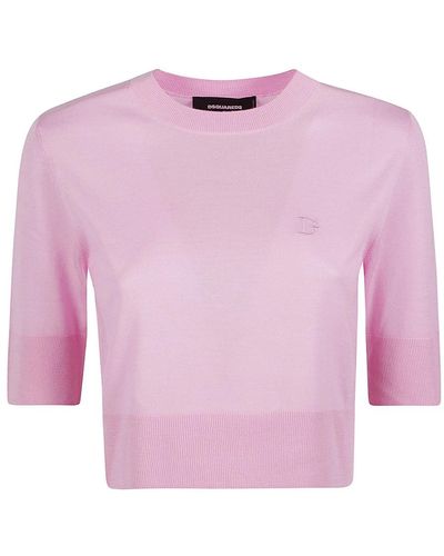 DSquared² Round-Neck Knitwear - Pink