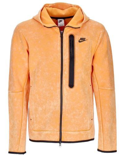 Nike Leichte zip hoodie tech fleece wash - Orange