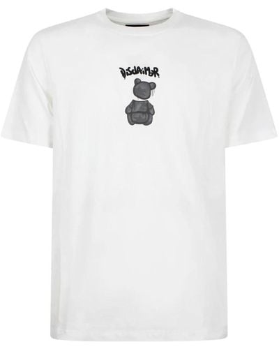 DISCLAIMER Weißes punkt-t-shirt