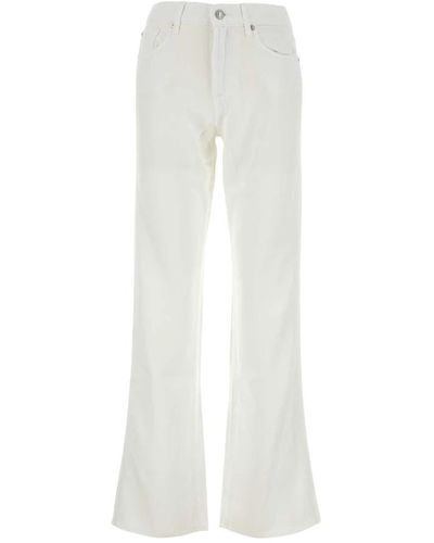 7 For All Mankind Trousers > wide trousers - Blanc