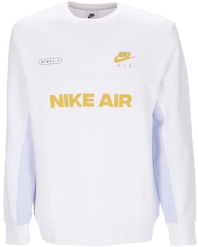 Nike Gebürsteter crew sweatshirt - Weiß