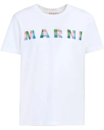 Marni Grafik logo t-shirt weiß