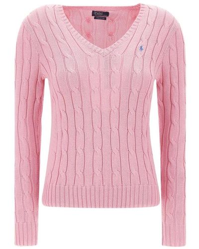 Ralph Lauren V-Neck Knitwear - Pink