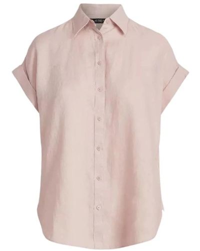 Ralph Lauren Camisa de lino de corte relajado - Rosa
