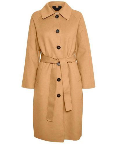 Part Two Belted Coats - Natural