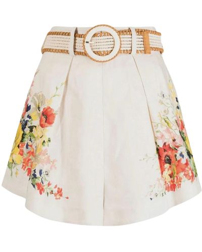 Zimmermann Pantalones cortos de lino verano - Multicolor