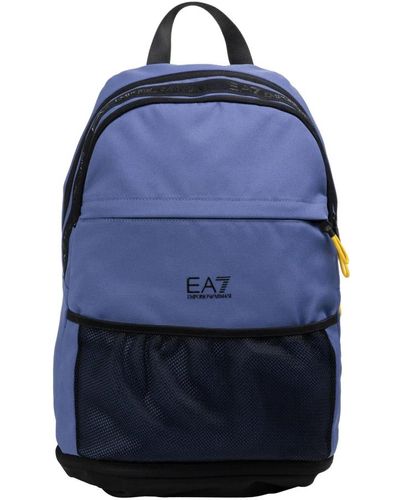 EA7 Logo rucksack mit reißverschluss - Blau