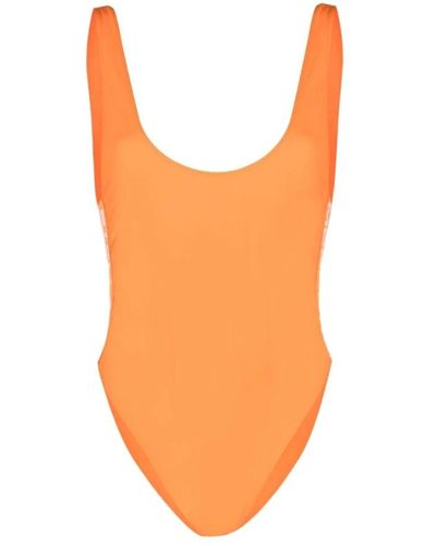 Stella McCartney Beachwear,schwarzer casual badeanzug - Orange