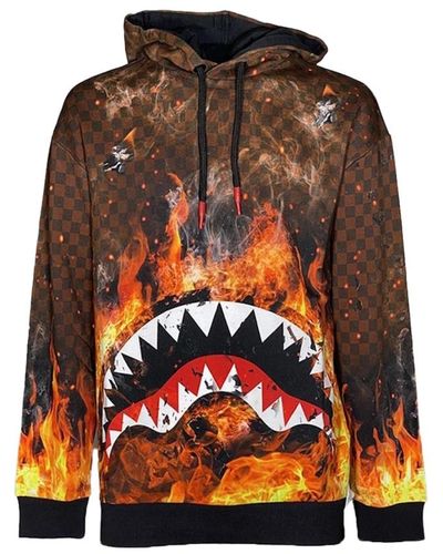 Sprayground Schwarzes hoodie-set für männer - Orange