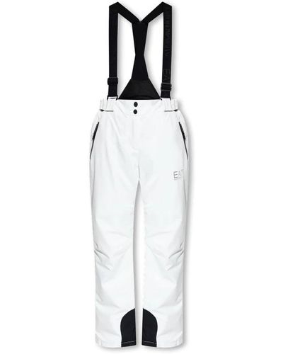 EA7 Pantalones de esquí con logo - Blanco