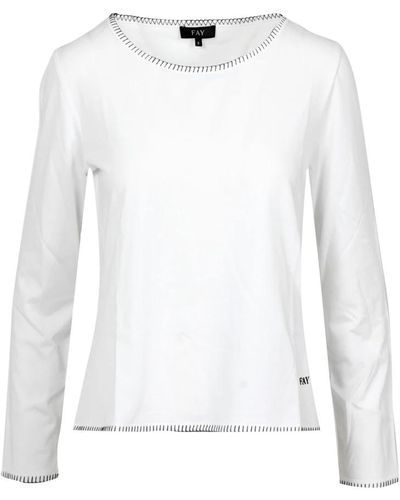 Fay T-shirts à manches longues - Blanc