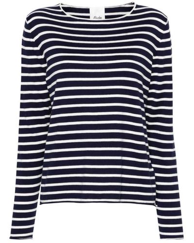 Allude Long Sleeve Tops - Blue