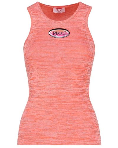 Emilio Pucci Camiseta sin mangas naranja - Rosa
