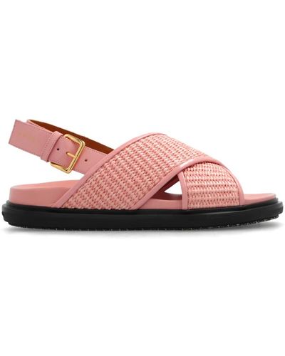 Marni Shoes > sandals > flat sandals - Rose