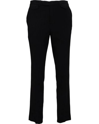 Bencivenga Pantaloni formale in cotone nero con vestibilità dritta