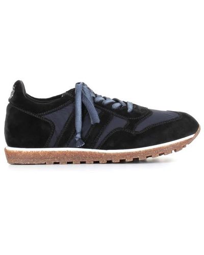 Alberto Fasciani Blaue sneakers aus wildleder und nylon mit kork- und latexsohle - Schwarz